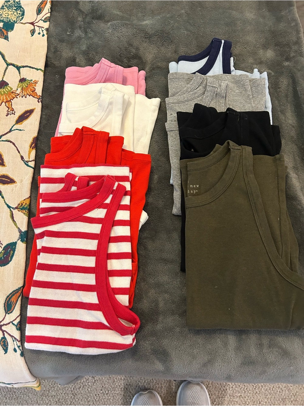 8 a new day women’s tank Top Bundle - Red, Pink, White, Gray, Black, Olive, Blue